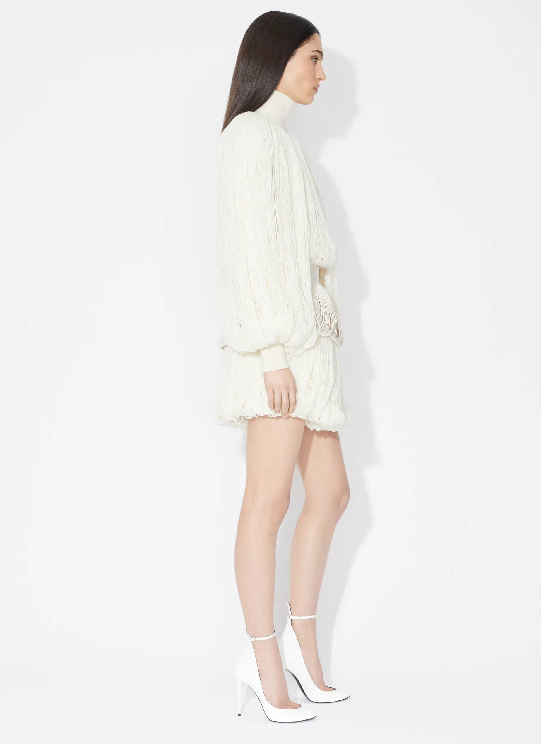 KNITTED FRINGES JUMPER
