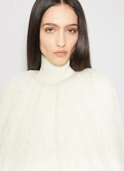 KNITTED FRINGES JUMPER