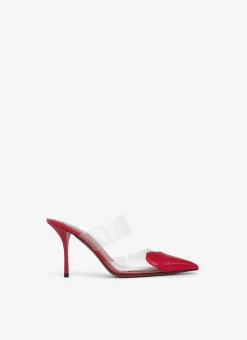 LE CŒUR MULES IN PATENT CALFSKIN