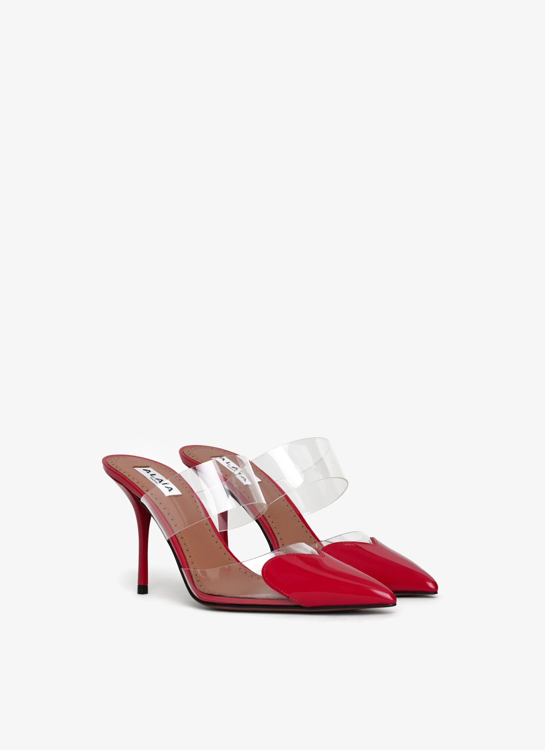 LE CŒUR MULES IN PATENT CALFSKIN