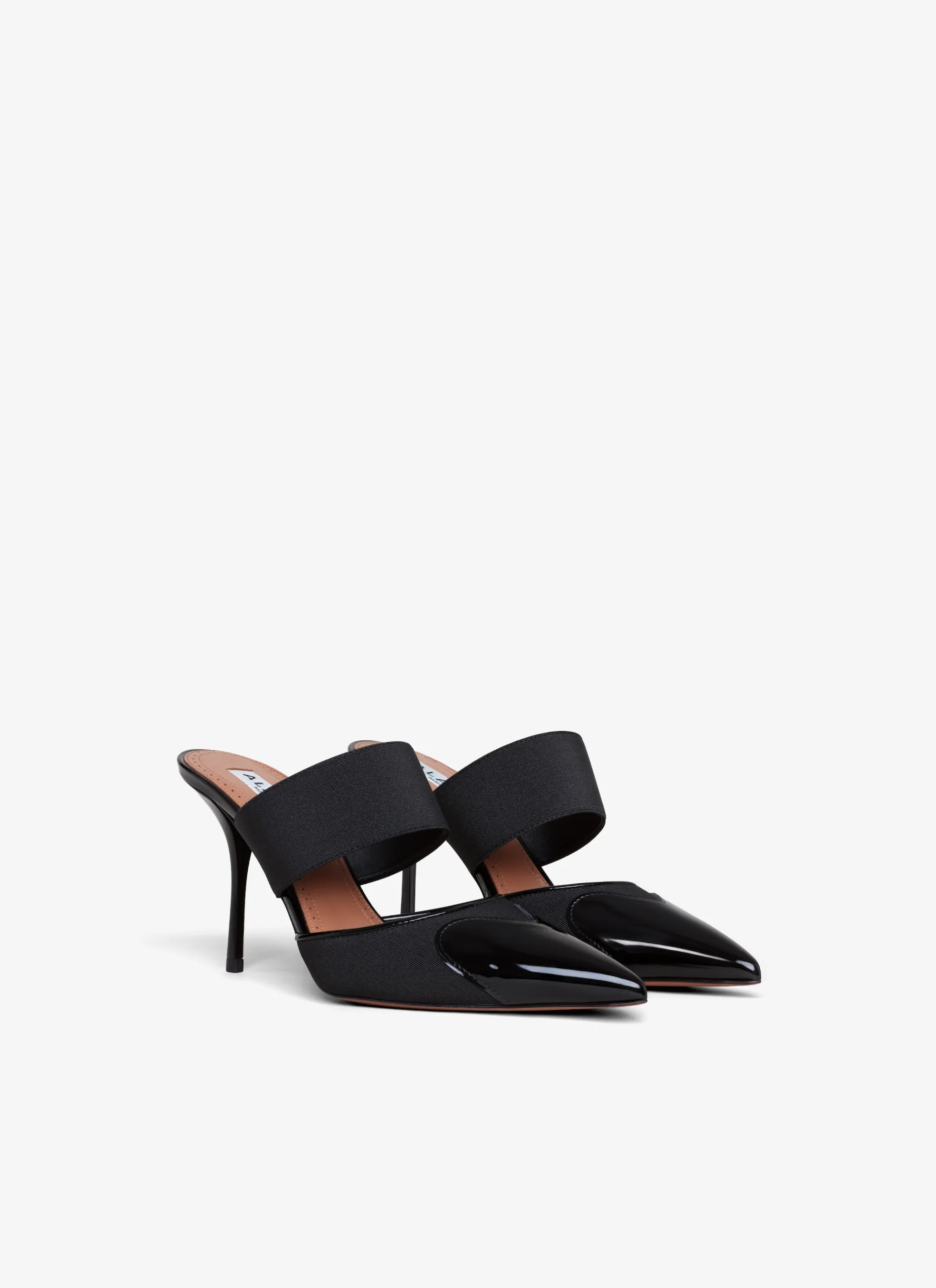 LE CŒUR MULES IN PATENT CALFSKIN