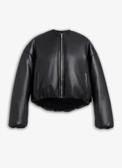 LEATHER BOMBER JACKET