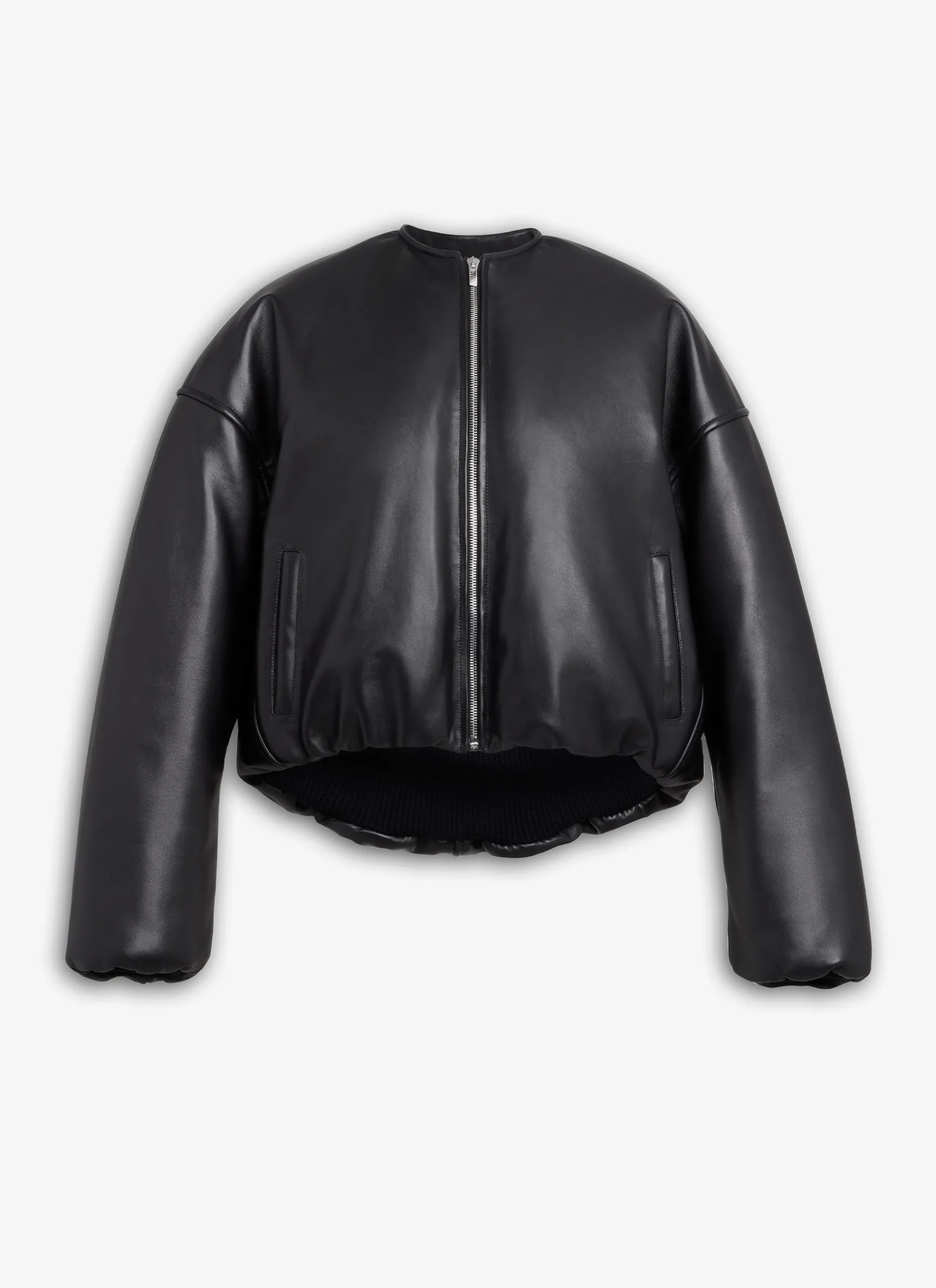 LEATHER BOMBER JACKET
