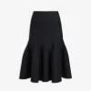 MIDI SKIRT IN SCULPTURAL GODET KNIT