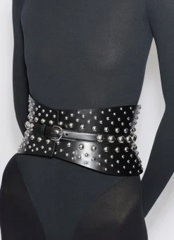 NEO BUSTIER BELT STUDS IN CALFSKIN