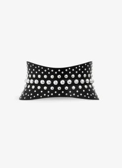 NEO BUSTIER BELT STUDS IN CALFSKIN
