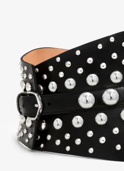 NEO BUSTIER BELT STUDS IN CALFSKIN