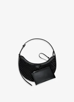 ONE PIECE DEMI LUNE BAG IN FISHNET PYRAMIDS