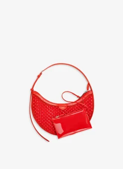ONE PIECE DEMI LUNE BAG IN FISHNET PYRAMIDS
