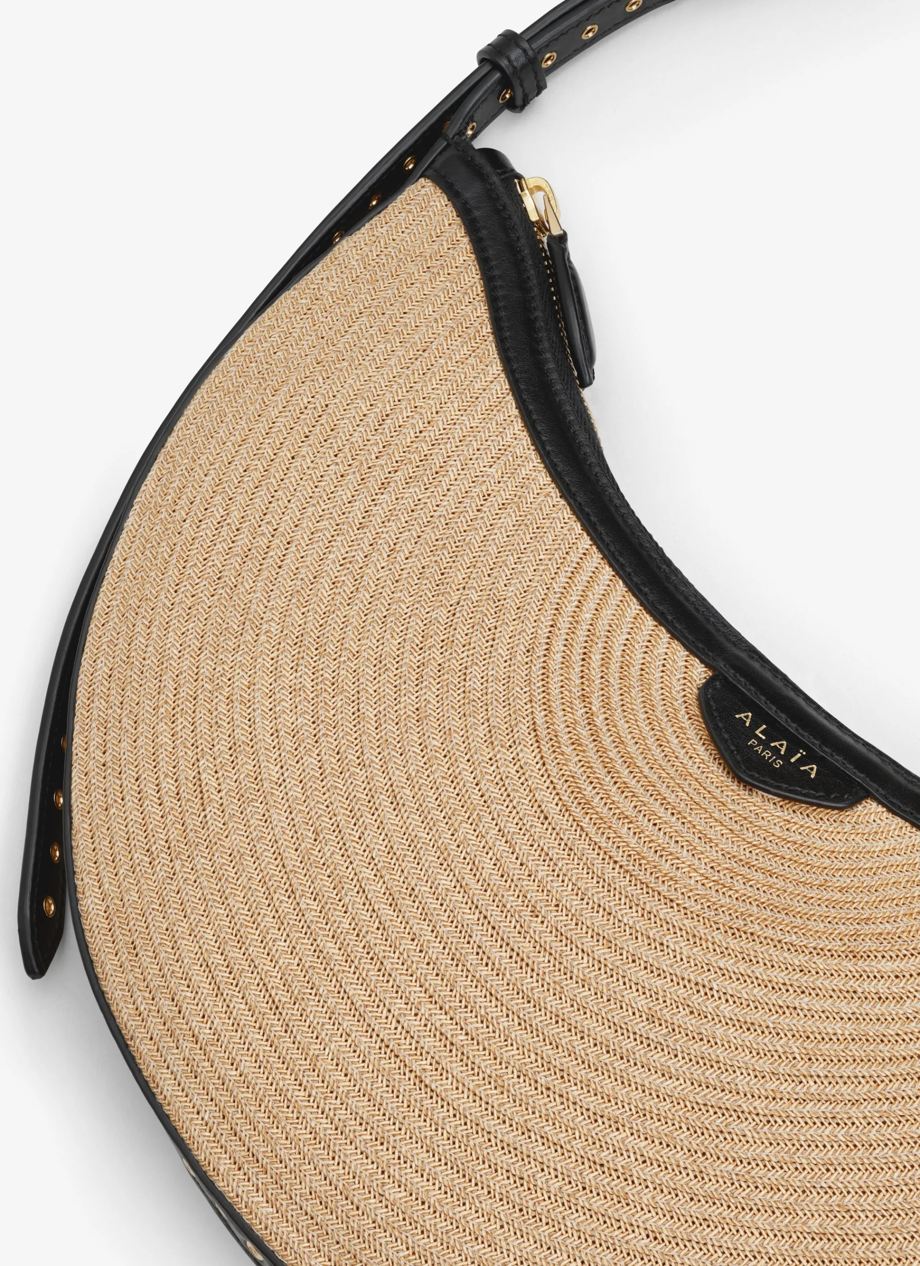 ONE PIECE DEMI LUNE BAG IN PAPER STRAW