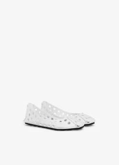 PERFO BALLET FLATS IN CALFSKIN