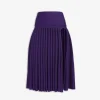 PLEATED SKIRT IN TIGHT GODET KNIT