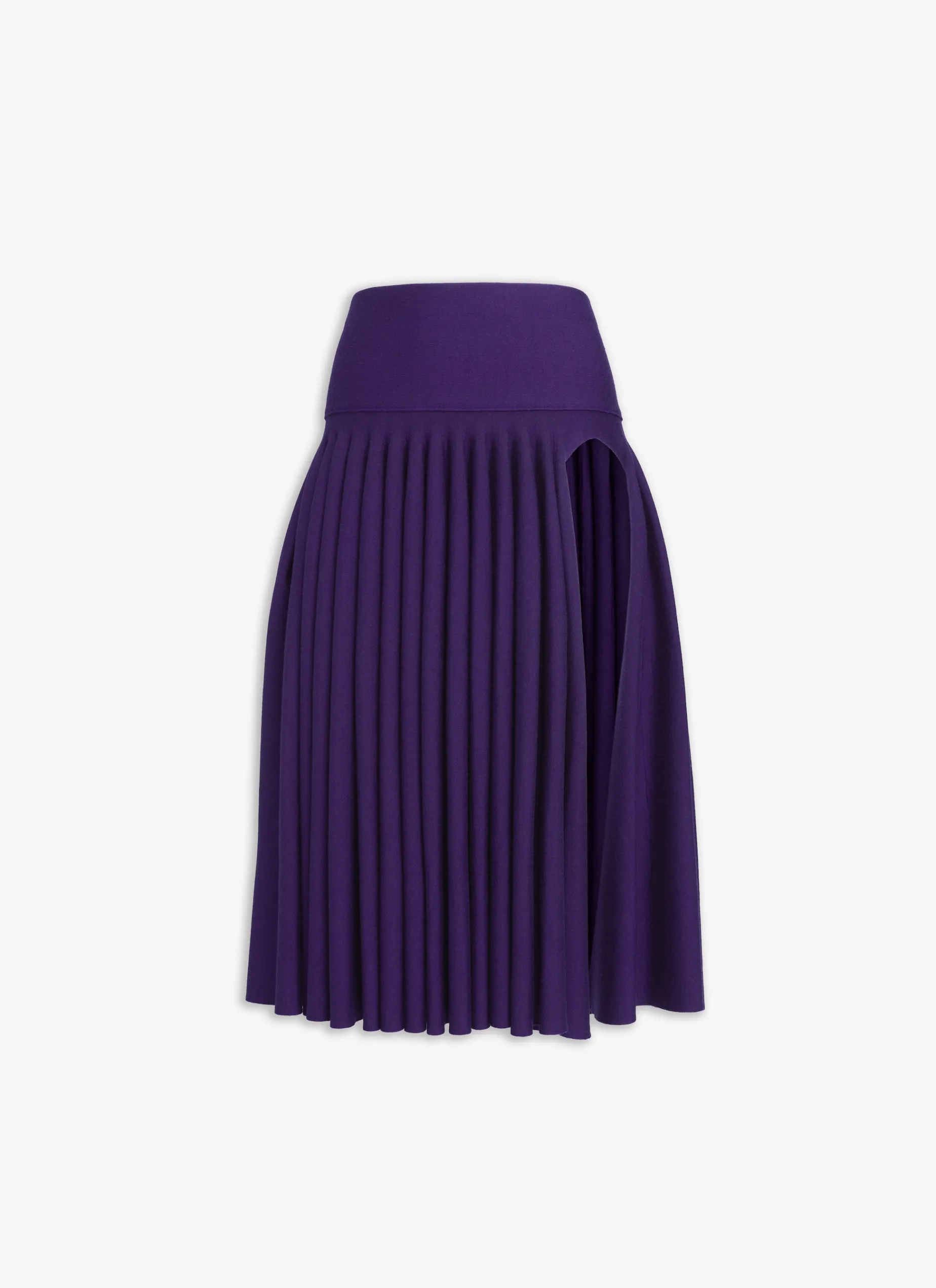 PLEATED SKIRT IN TIGHT GODET KNIT
