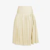 PLEATED SKIRT IN TIGHT GODET KNIT