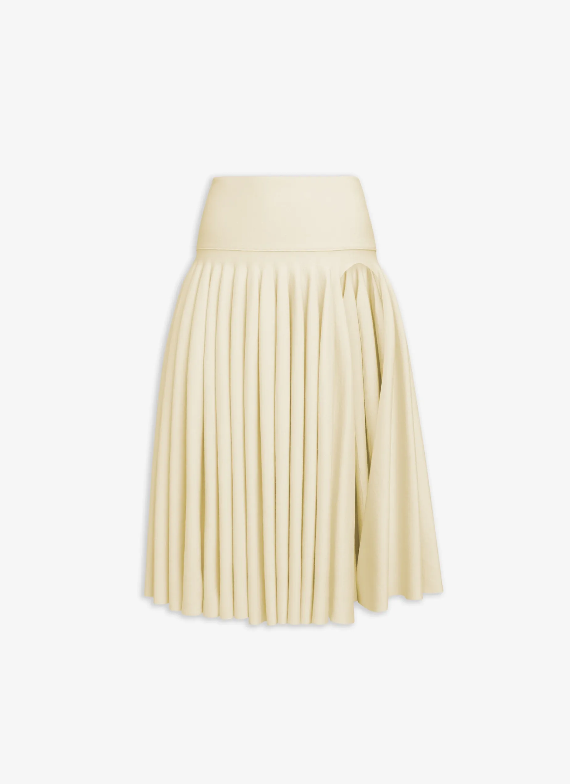 PLEATED SKIRT IN TIGHT GODET KNIT