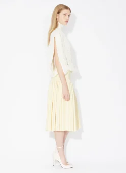 PLEATED SKIRT IN TIGHT GODET KNIT