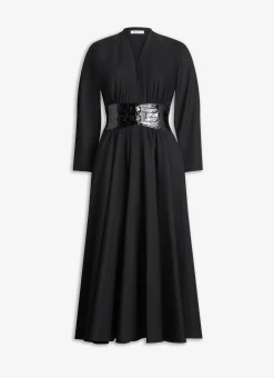POPLIN CROSS BELT DRESS