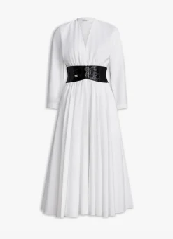 POPLIN CROSS BELT DRESS
