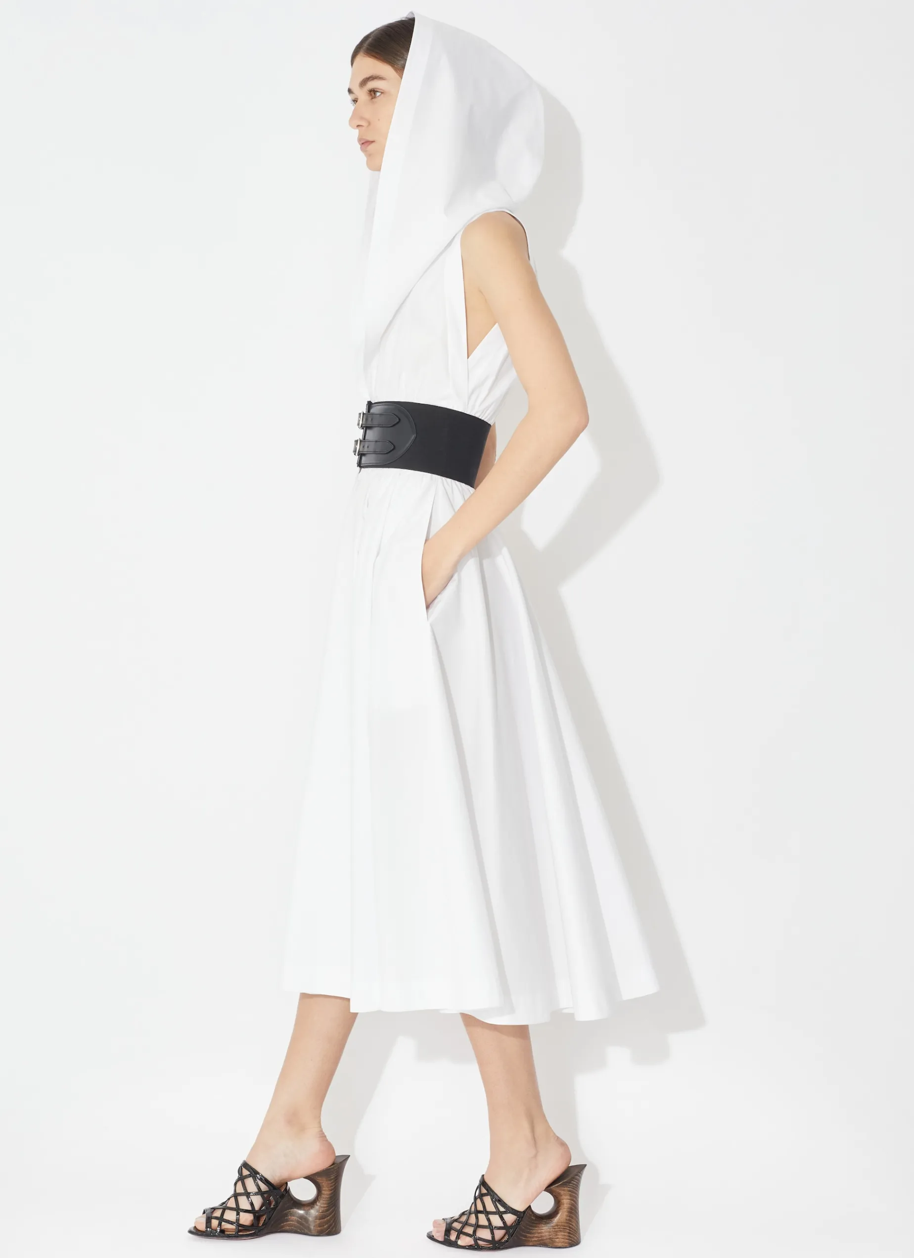 Poplin Hood Dress