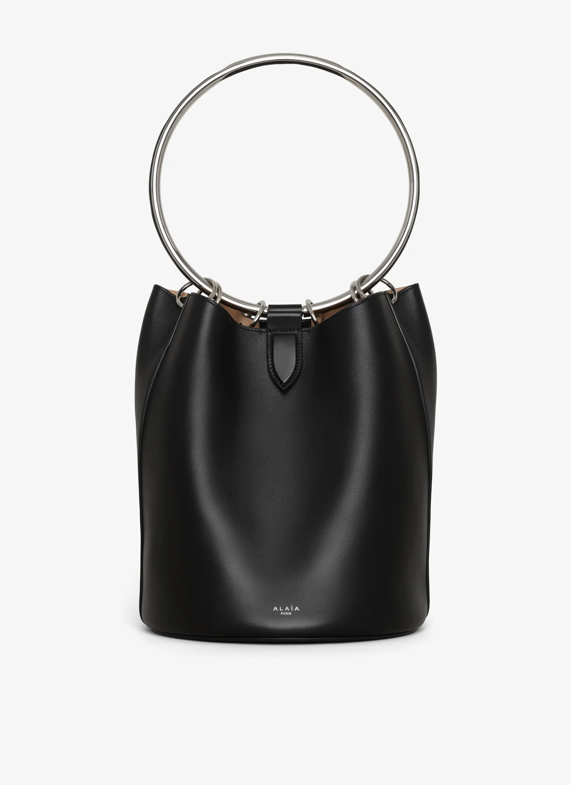 RING LARGE BUCKET BAG IN CALFSKIN
