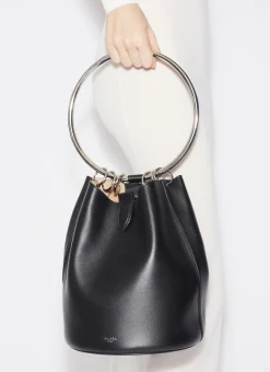 RING LARGE BUCKET BAG IN CALFSKIN