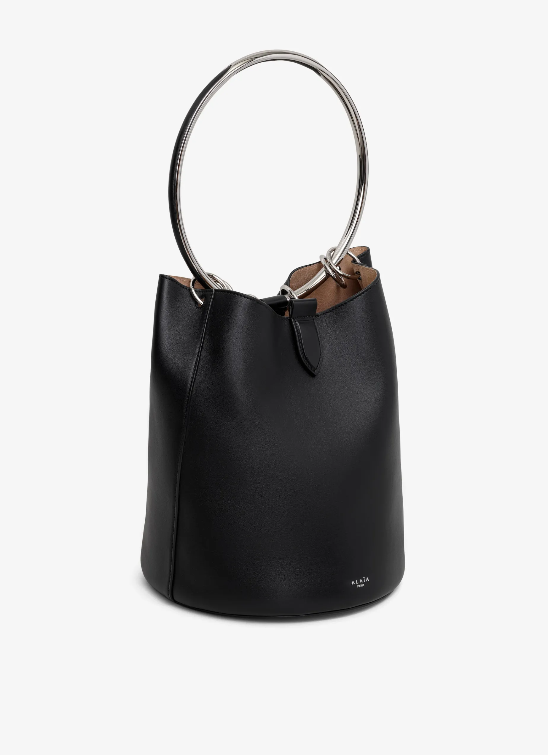 RING LARGE BUCKET BAG IN CALFSKIN
