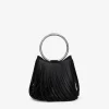 RING MINI BUCKET BAG IN FRINGED CALFSKIN