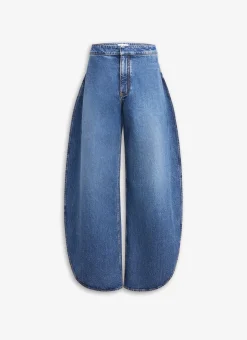 ROUND JEANS IN STONE DENIM