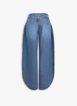 ROUND JEANS IN STONE DENIM
