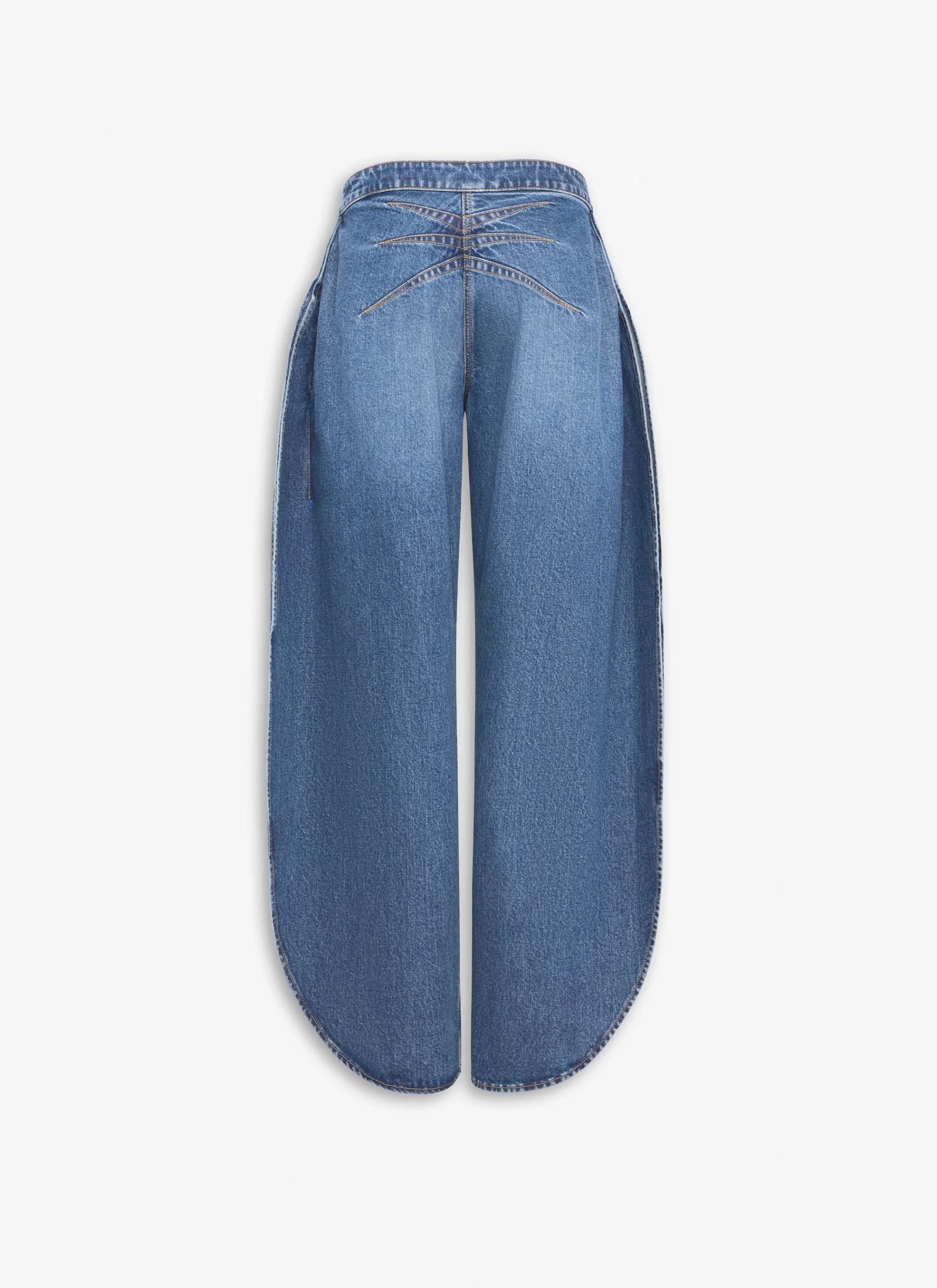 ROUND JEANS IN STONE DENIM