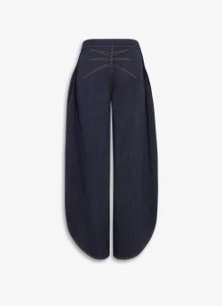 ROUND JEANS IN WOOL DENIM