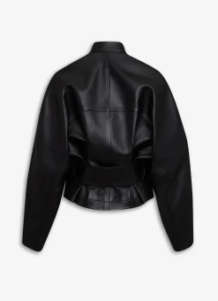 ROUND LEATHER JACKET