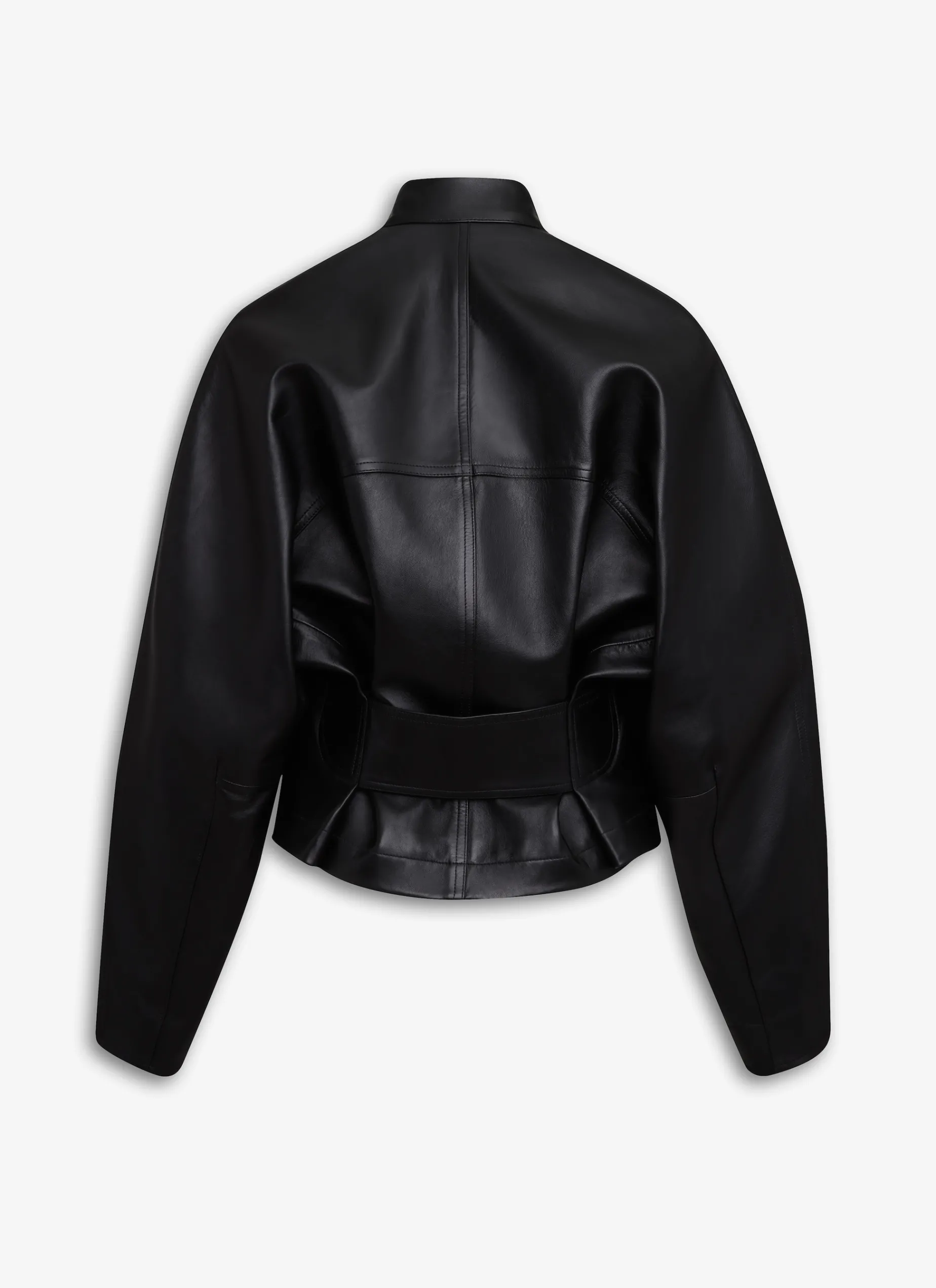 ROUND LEATHER JACKET