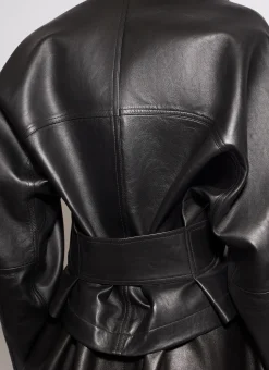ROUND LEATHER JACKET