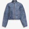 ROUND RACING JACKET IN SNOW DENIM