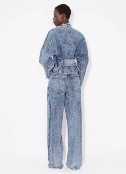 ROUND RACING JACKET IN SNOW DENIM
