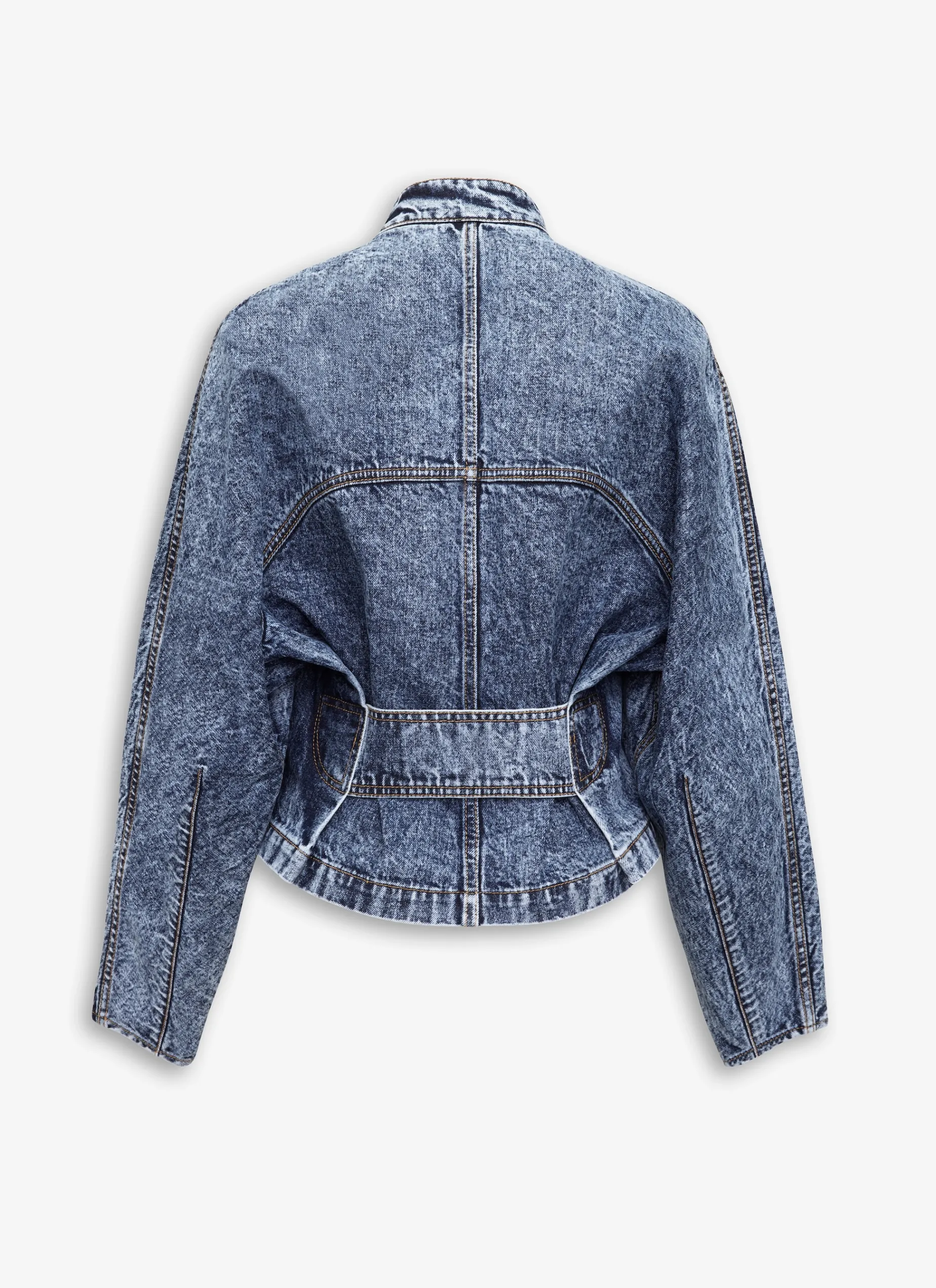 ROUND RACING JACKET IN SNOW DENIM