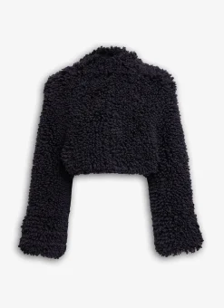 SHORT JACKET IN KNITTED FUR