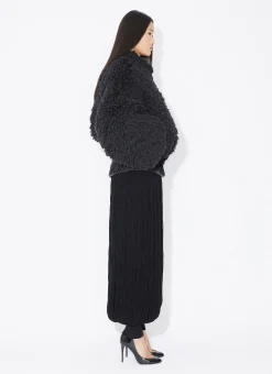 SHORT JACKET IN KNITTED FUR