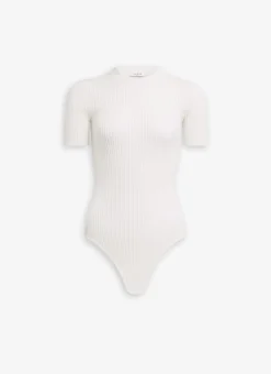 SHORT SLEEVE BODY IN SHEER WOOL KNIT