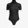 SHORT SLEEVE BODY IN SHEER WOOL KNIT