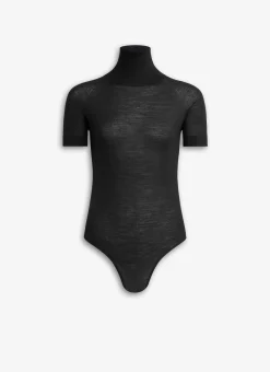 SHORT SLEEVE BODY IN SHEER WOOL KNIT
