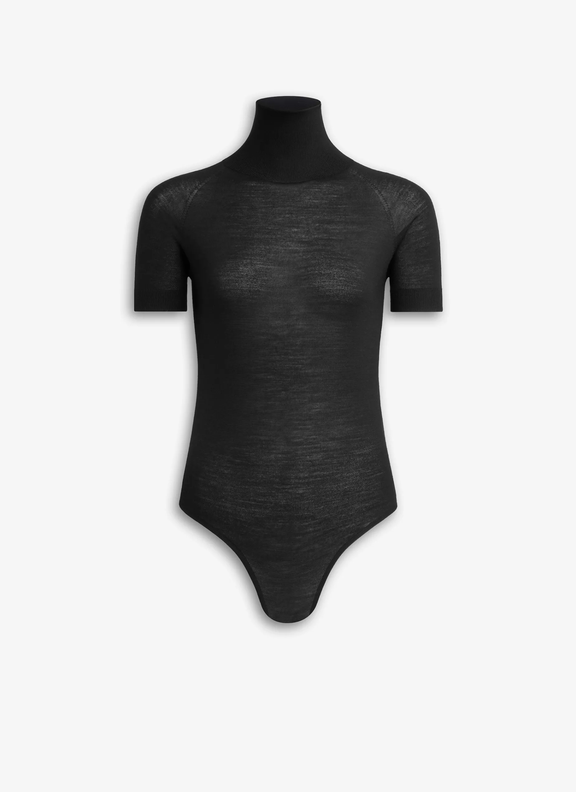 SHORT SLEEVE BODY IN SHEER WOOL KNIT