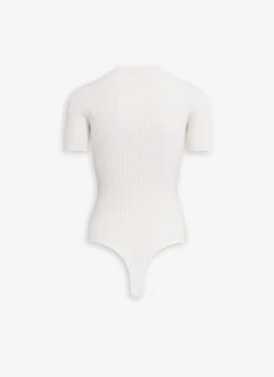 SHORT SLEEVE BODY IN SHEER WOOL KNIT