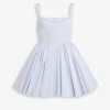 SKATER DRESS IN STRIPED COTTON POPLIN