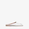 SPIKE FLAT MULES IN CALFSKIN