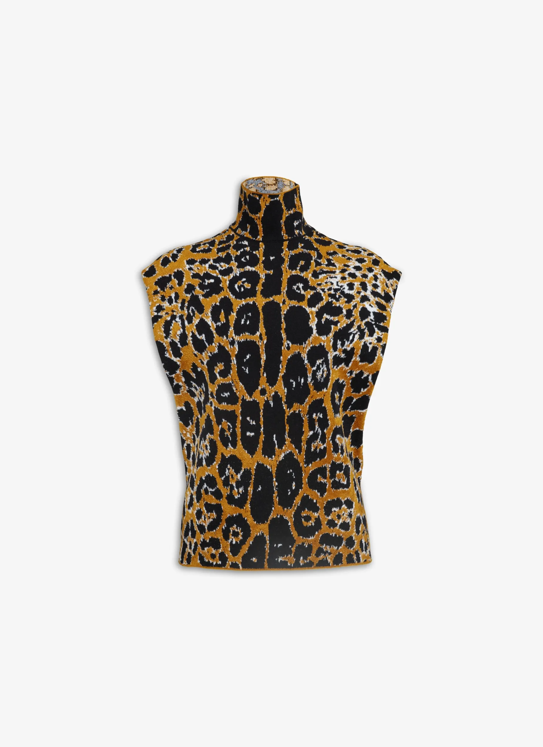SQUARE TOP IN LEOPARD JACQUARD KNIT