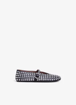 Strass Lambskin Ballet Flats
