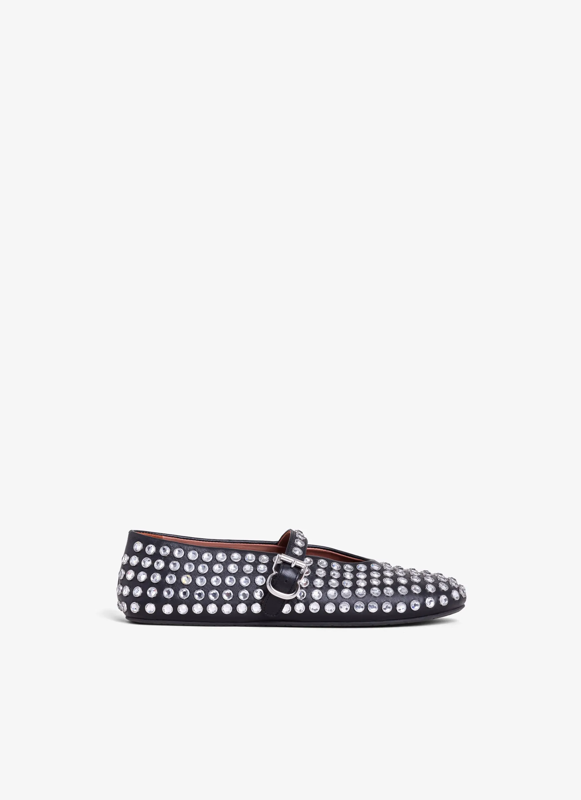 Strass Lambskin Ballet Flats