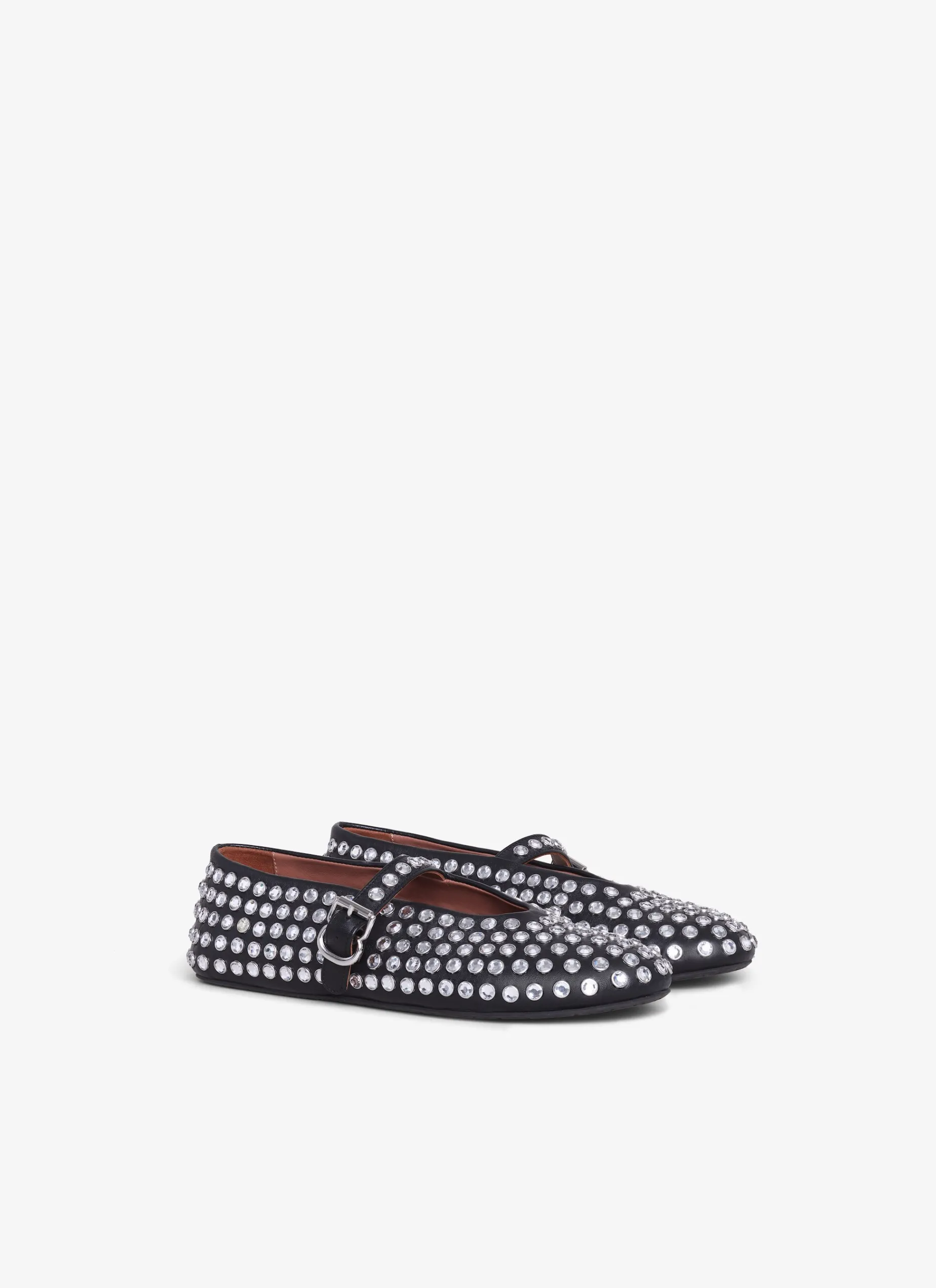 Strass Lambskin Ballet Flats